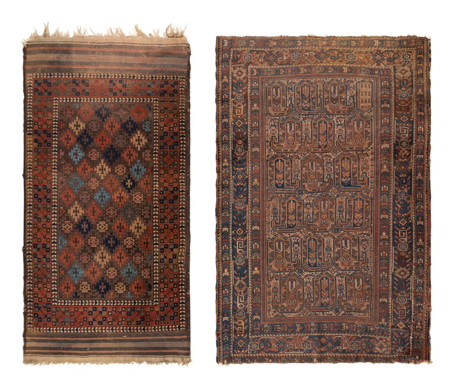 A Caucasian Wool Rug and an Afghan Wool Rug