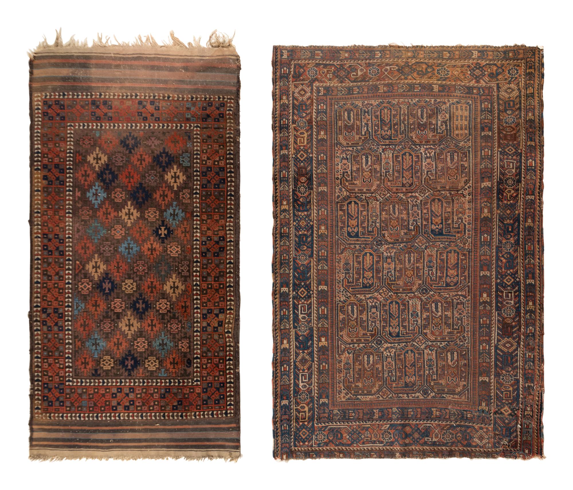 A Caucasian Wool Rug and an Afghan Wool Rug