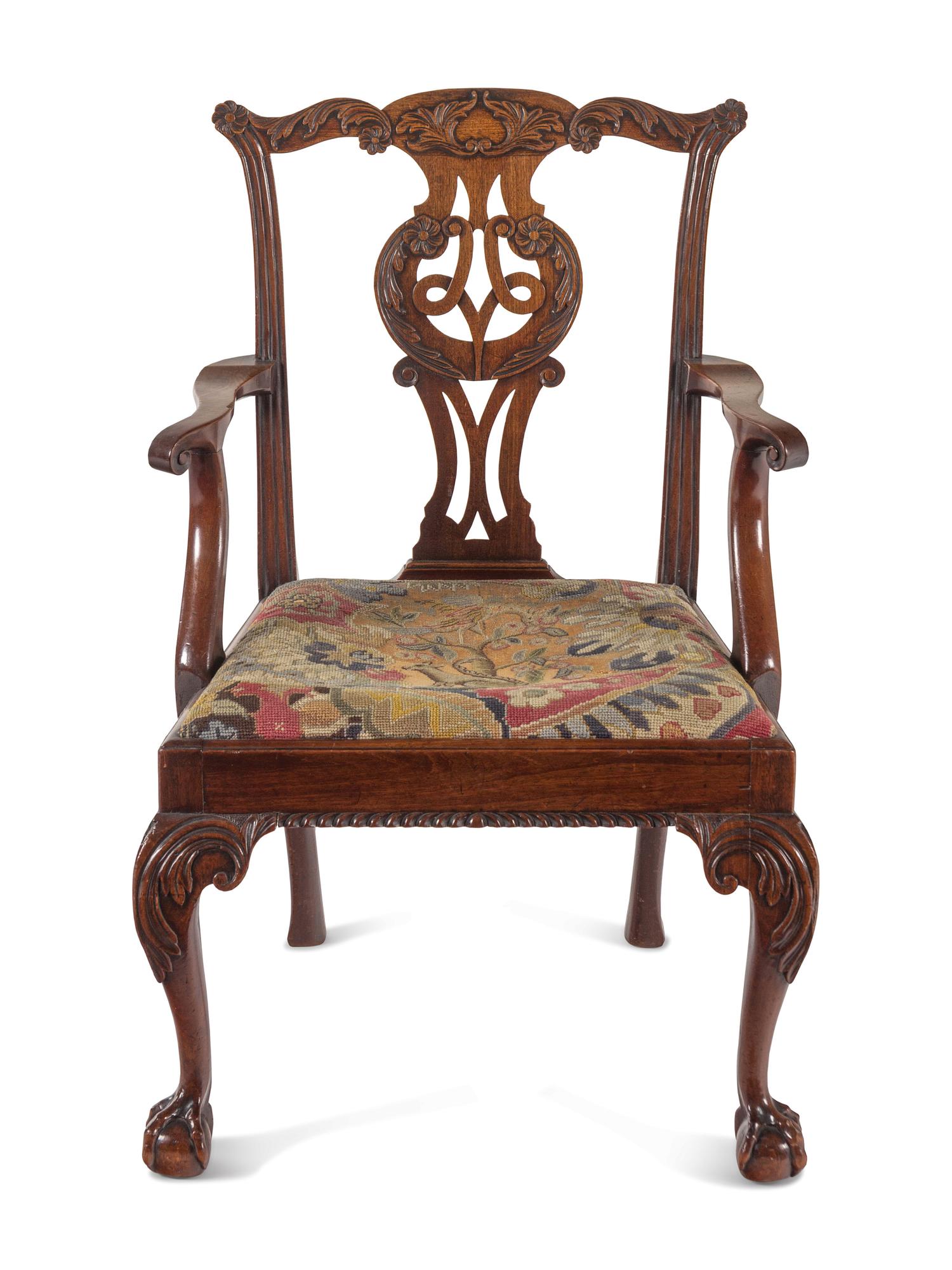 A George II Walnut Armchair