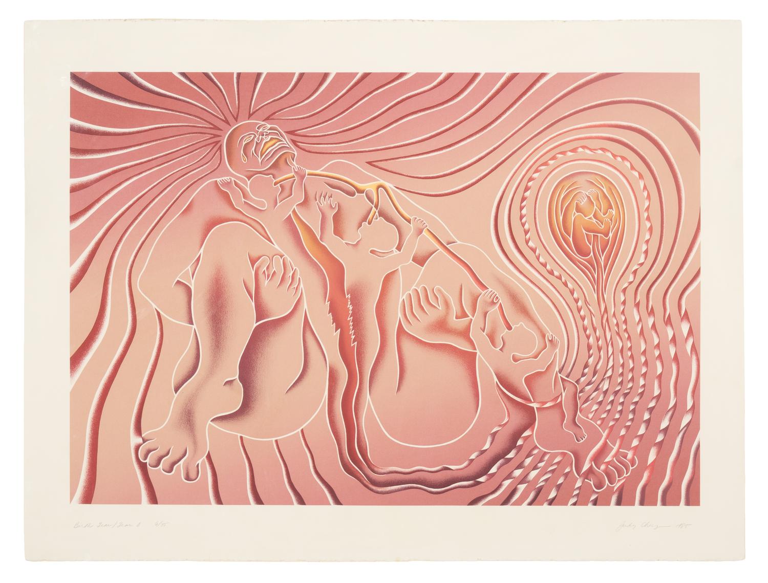 The Creation , Birth Tear/Tear , Birth Trinity , Guided by the Goddess , and Earth Birth (a group of 5 works from The Birth Project ), 1985
