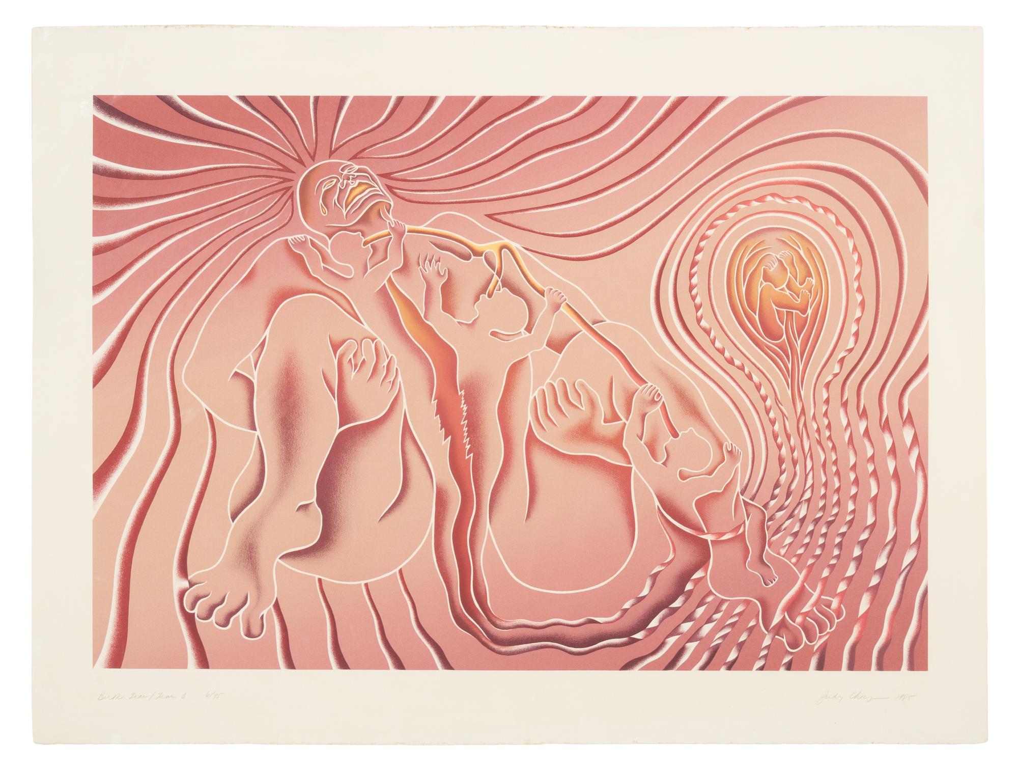 The Creation , Birth Tear/Tear , Birth Trinity , Guided by the Goddess , and Earth Birth (a group of 5 works from The Birth Project ), 1985