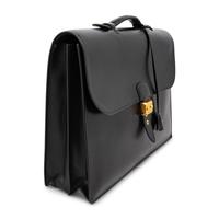 Hermès, Vintage Briefcase in Noir Box Leather