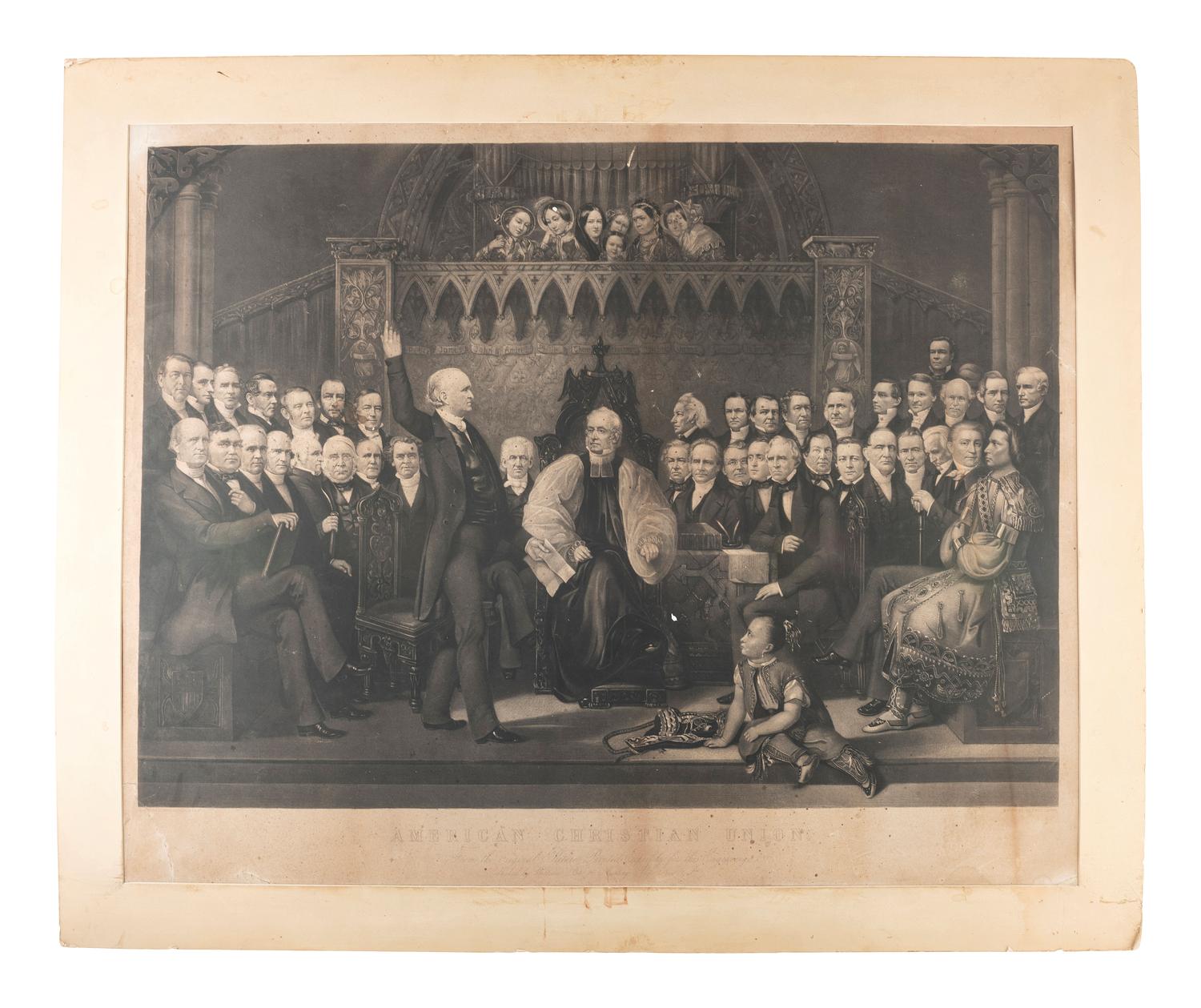 DONEY, Thomas (active 1844-1852), engraver. after LAWRENCE, Martin M. (1808-1859), photographer. after LATILLA, Eugenio (1800-1859), artist. American Christian Union .