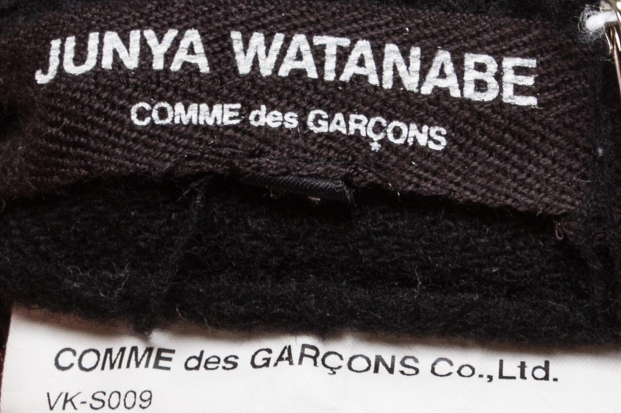 A Junya Wantanabe Black Wool Skirt, Size M.