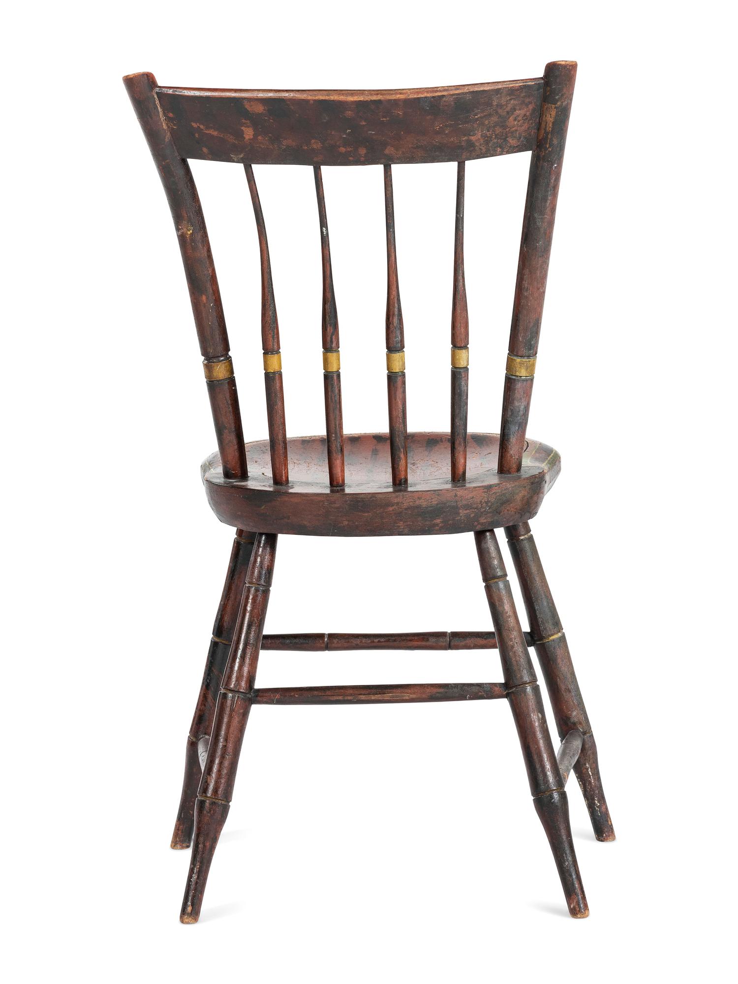 A Classical Stencil and Grain-Paint Decorated Hitchcock Side Chair