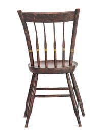 A Classical Stencil and Grain-Paint Decorated Hitchcock Side Chair