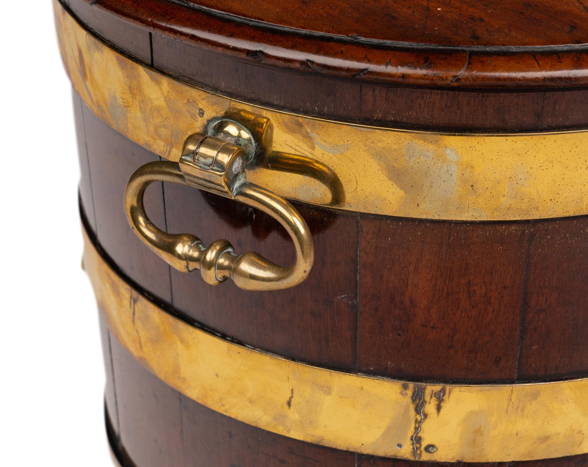 A George III Brass-Banded Mahogany Cistern