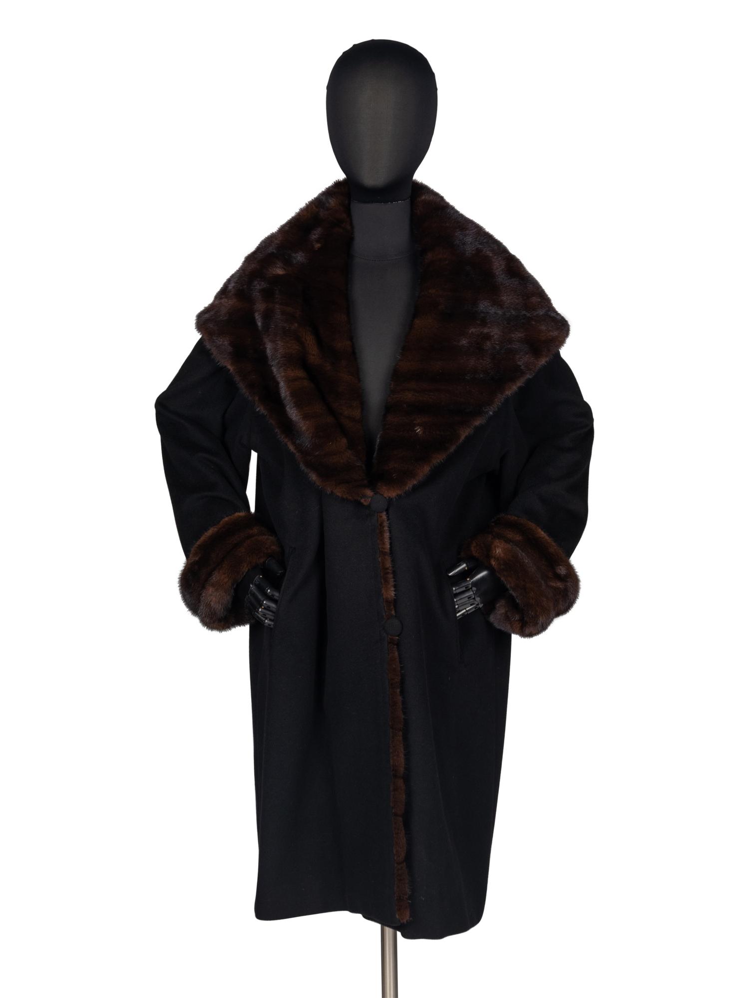 J. Mendel Wool Coat With Mink Trim
