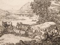 A group of four prints ( Berger et bergere conversant; L'Apparition; Le Fuite en Egypte; Les trois chevres )