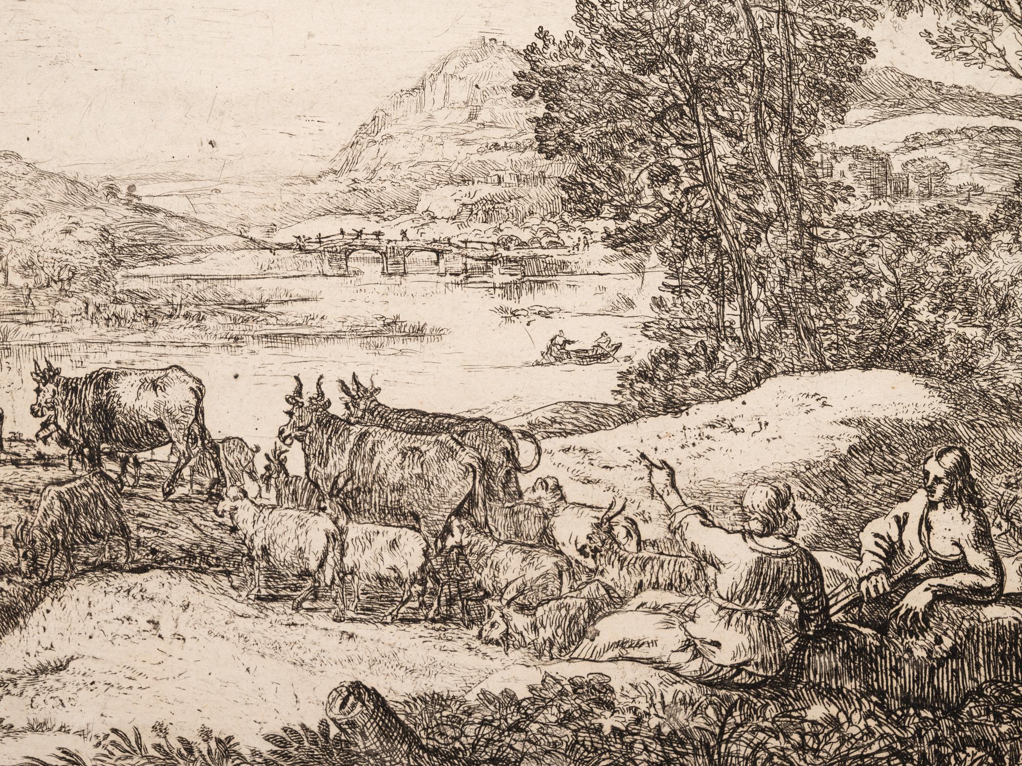 A group of four prints ( Berger et bergere conversant; L'Apparition; Le Fuite en Egypte; Les trois chevres )