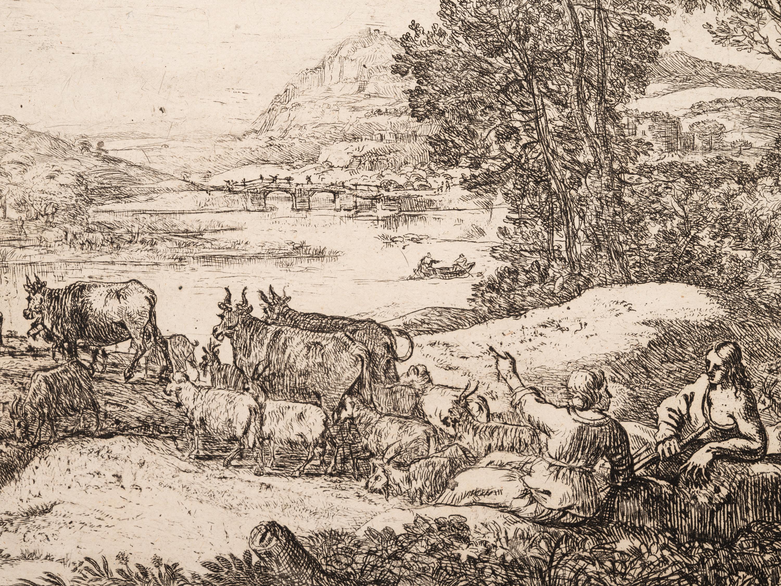 A group of four prints ( Berger et bergere conversant; L'Apparition; Le Fuite en Egypte; Les trois chevres )
