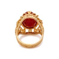YELLOW GOLD AND CORAL RING