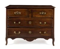 A Louis XV Provincial Walnut Commode Height 35 1/2 x width 47 1/2 x depth 22 inches. — 18TH CENTURY