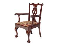 A Chippendale Carved Walnut Armchair