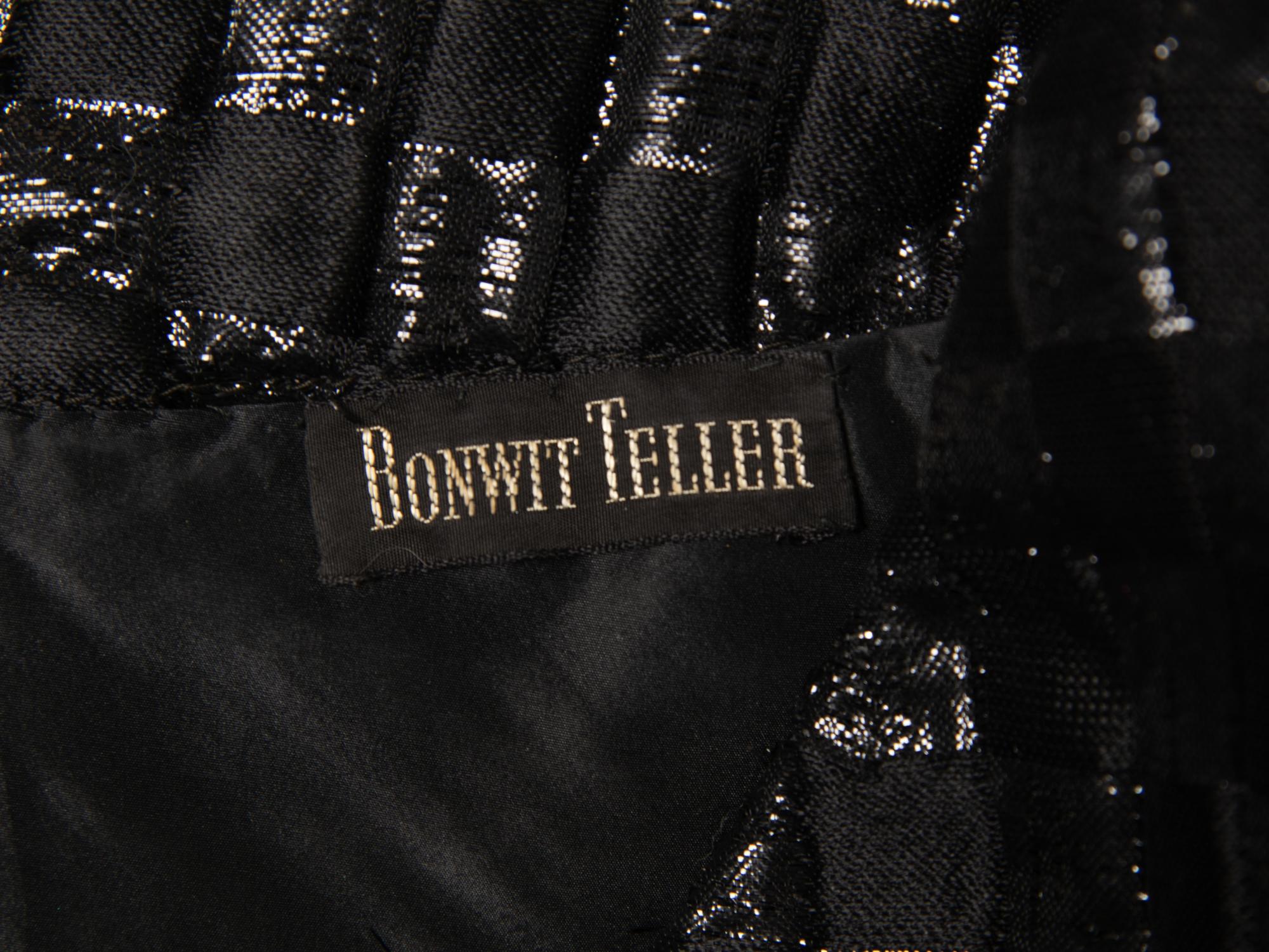 Galanos, Black Brocade Cocktail Dress