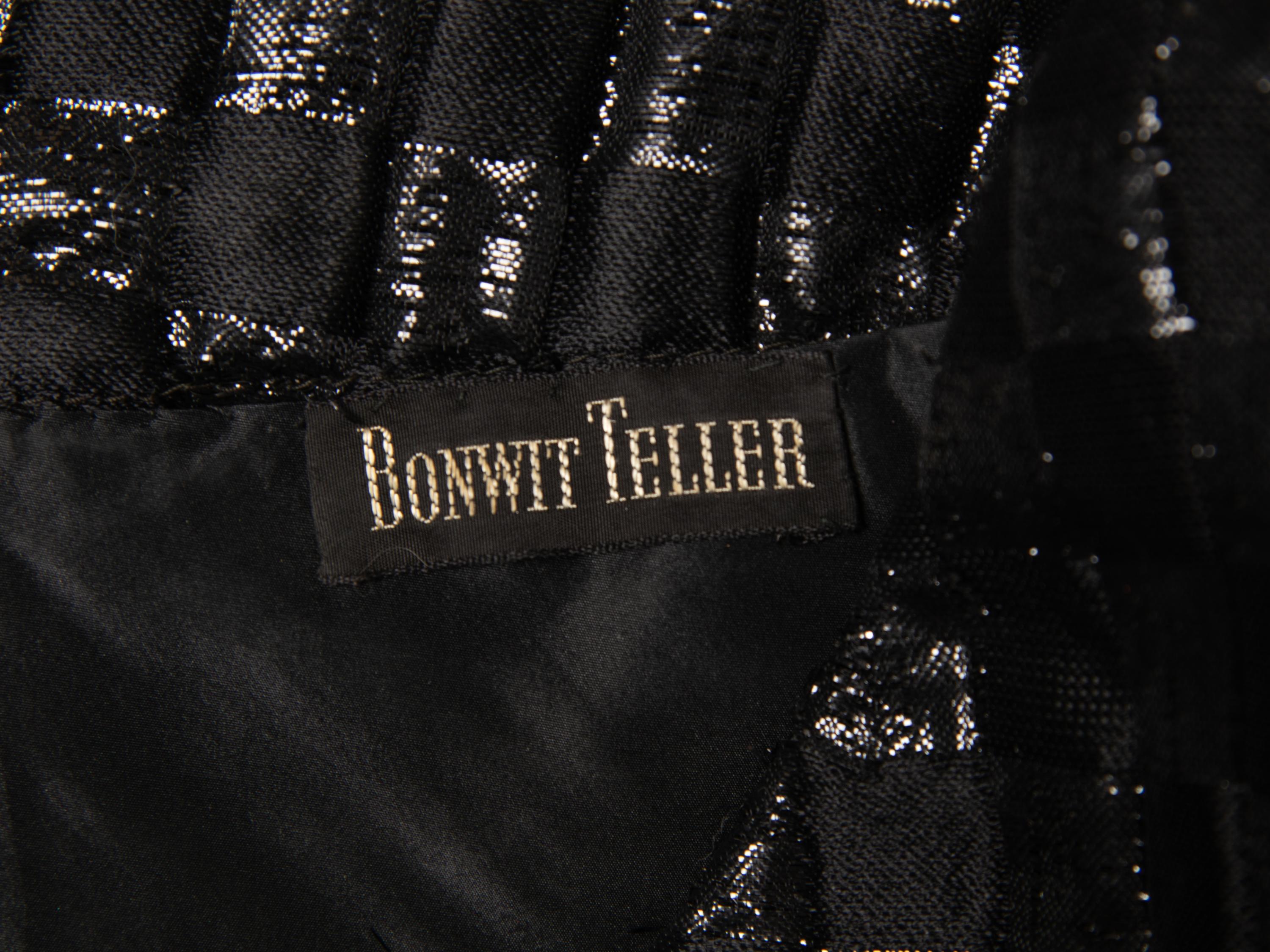 Galanos, Black Brocade Cocktail Dress