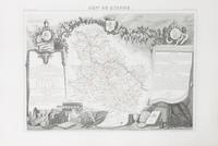 A Collection of Twelve French Engravings, 19TH CENTURY, comprising maps of wine-producing regions from Atlas National Illustre, unframe