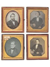 [EARLY PHOTOGRAPHY]. 33 sixth plate daguerreotypes of men, incl. example by HALE.