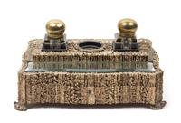 A Victorian Antler-Veneered Ink Stand — LATE 19TH/EARLY 20TH CENTURY