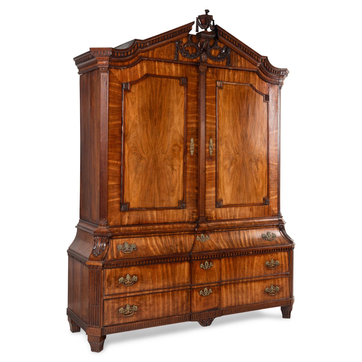A Dutch Mahogany Linen Press