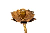 A Giltwood Model of Lotus Converted to a Table Lamp
