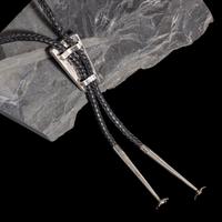 Sherian Honhongva (Hopi, b. 1960) — Sterling Silver and Multi-stone Inlay Bolo Tie
