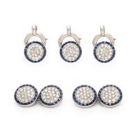 Diamond, Sapphire, and Platinum Dress Set