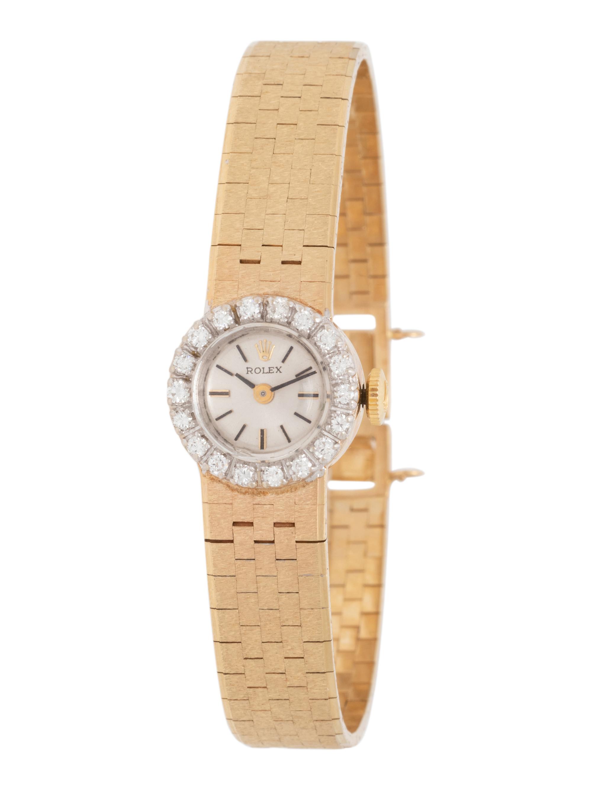 ROLEX, 14K YELLOW GOLD AND DIAMOND WATCH