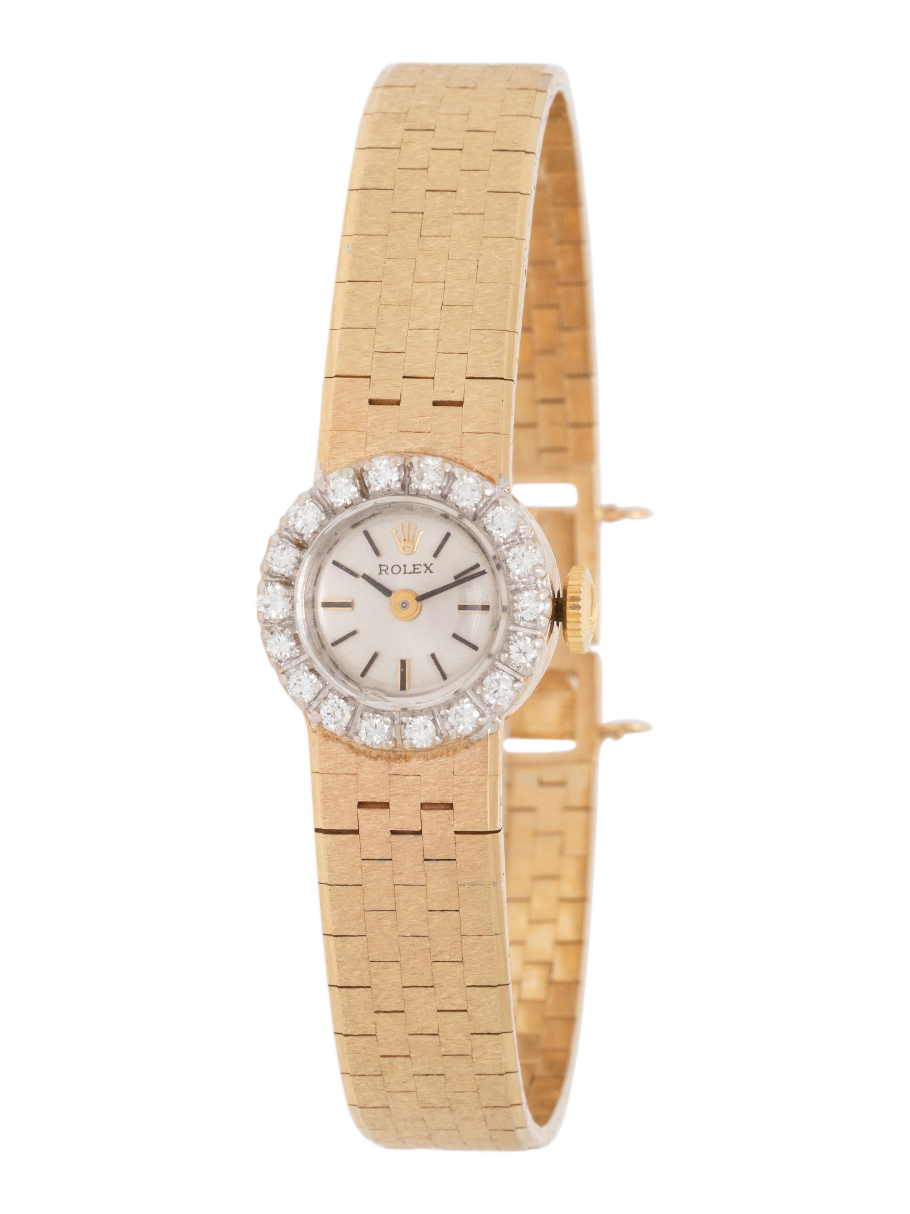 ROLEX, 14K YELLOW GOLD AND DIAMOND WATCH