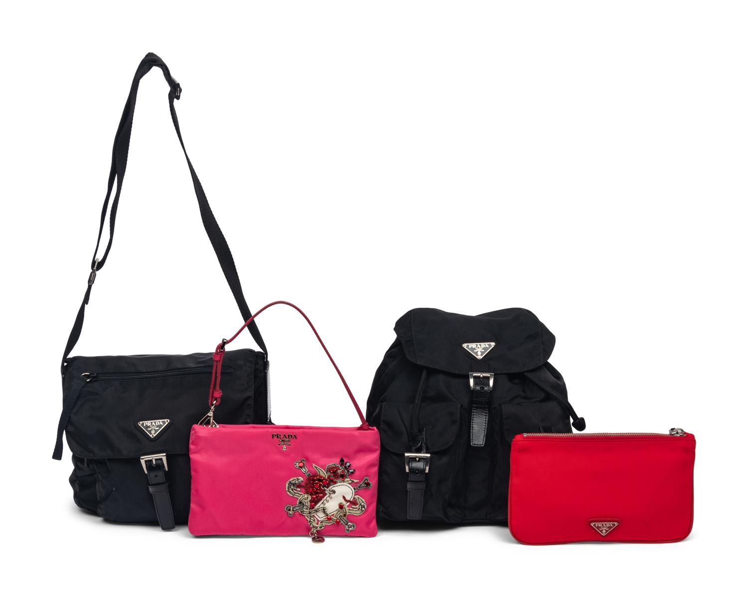 Four Prada Nylon Bags