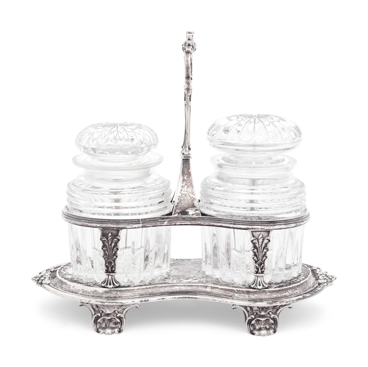 A George III Silver Two-Jar Cruet