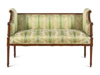 A Louis XVI Style Walnut Settee
