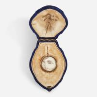 A Georgian lover's eye button early 19th century
