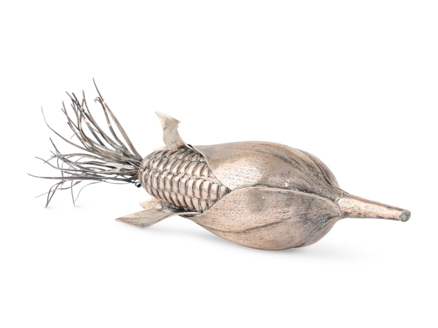 A Buccellati Silver Corn Form Table Lighter