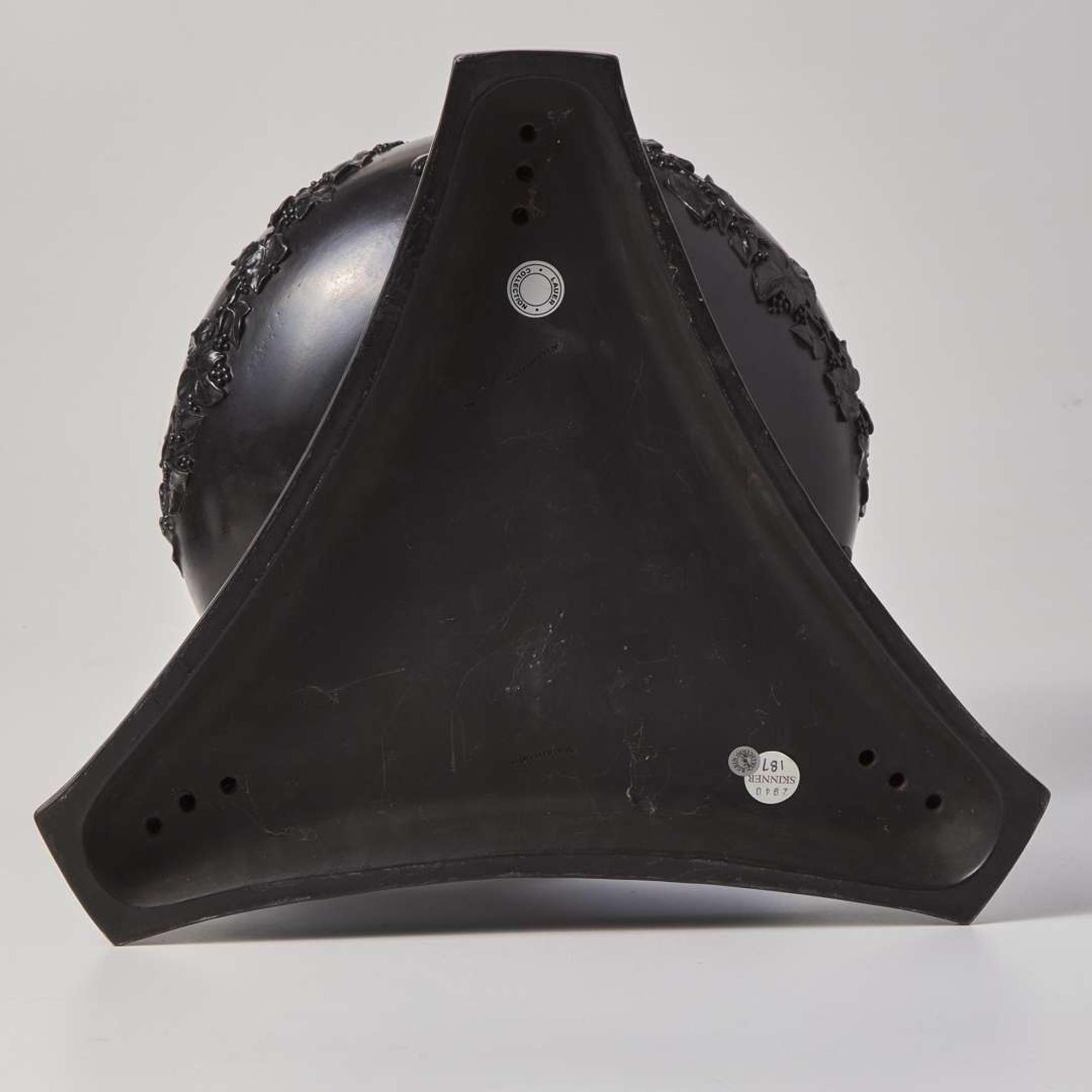 A Large Wedgwood Black Basalt Dolphin Pastille Burner UK, first half of the 19th century