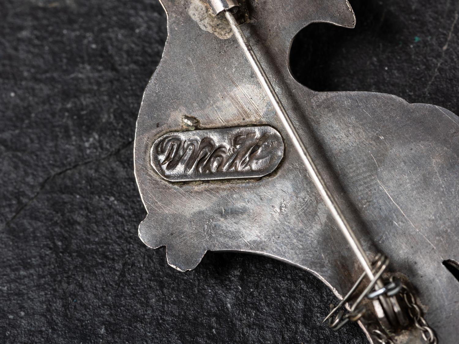Silver Bracelet. Pendant, and Pin/Brooch