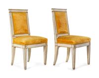 A Pair of Louis XVI Painted Side Chairs