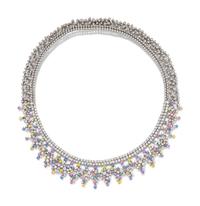 DIAMOND AND MULTICOLOR SAPPHIRE NECKLACE
