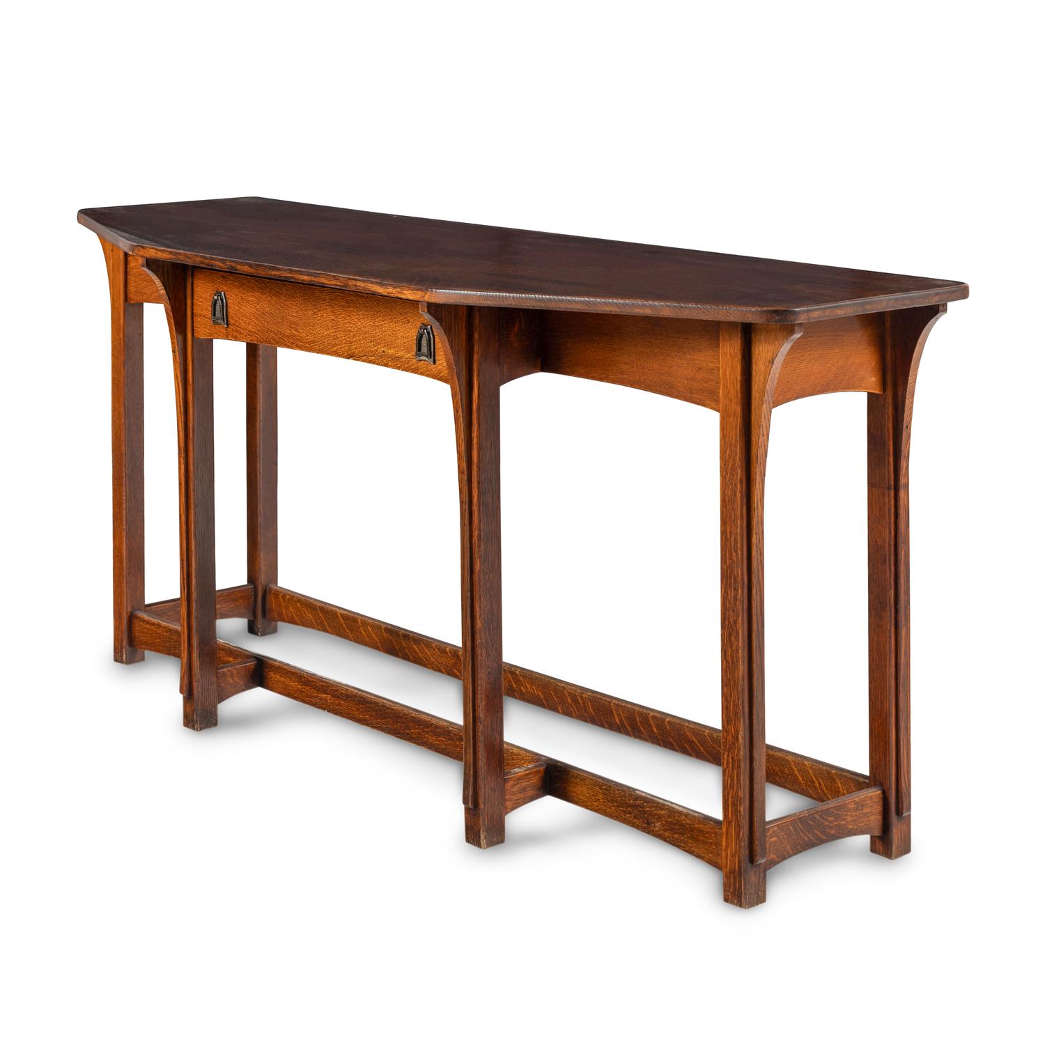 An Arts and Crafts Style Oak Console Table