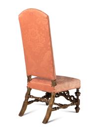 A Pair of William and Mary Style Silvered Side Chairs