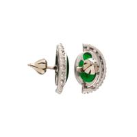 JADE AND DIAMOND EARRINGS