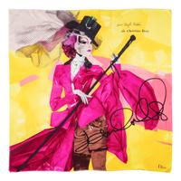 Christian Dior, Silk Scarf signed to Dayle Haddon from John Galliano