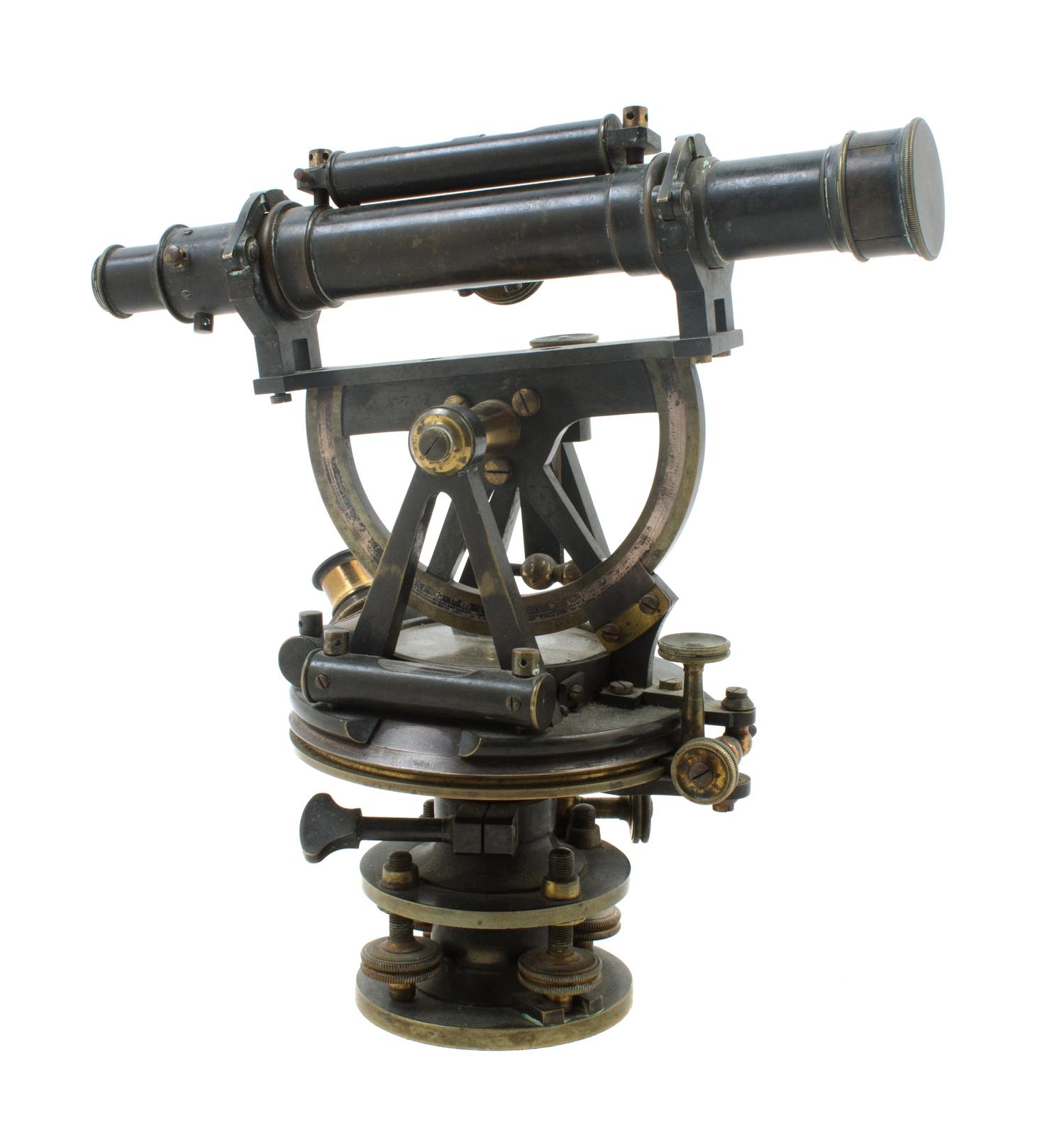 An English Ebonized Brass Mountain Theodolite Height overall 9 inches. — DOLLAND, LONDON, 19TH CENTURY