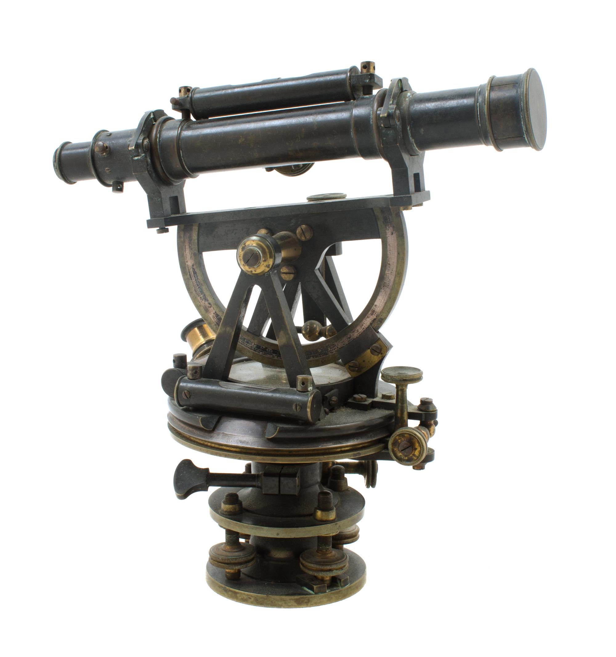 An English Ebonized Brass Mountain Theodolite Height overall 9 inches. — DOLLAND, LONDON, 19TH CENTURY