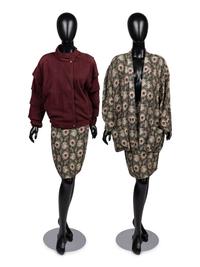 Three Designer Items: Krizia Ensemble, Loewe Coat, 1980s