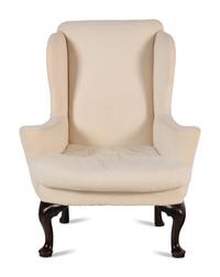 A George I Mahogany Wingback Armchair