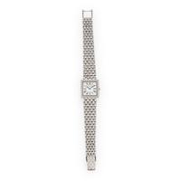 TIFFANY & CO., WHITE GOLD WATCH WITH DIAMOND BEZEL