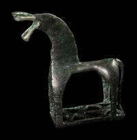 A Geometric Bronze Horse