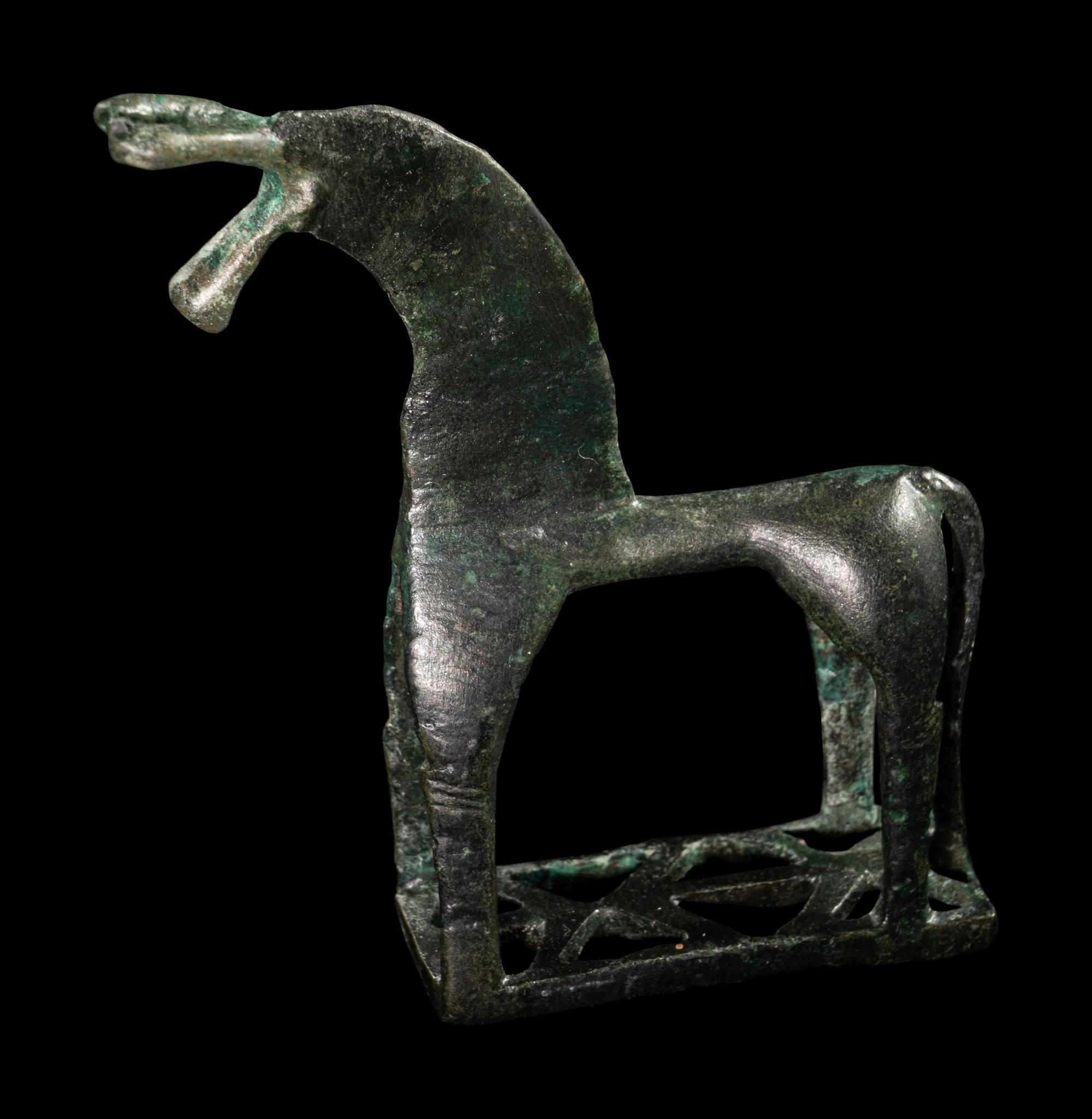 A Geometric Bronze Horse