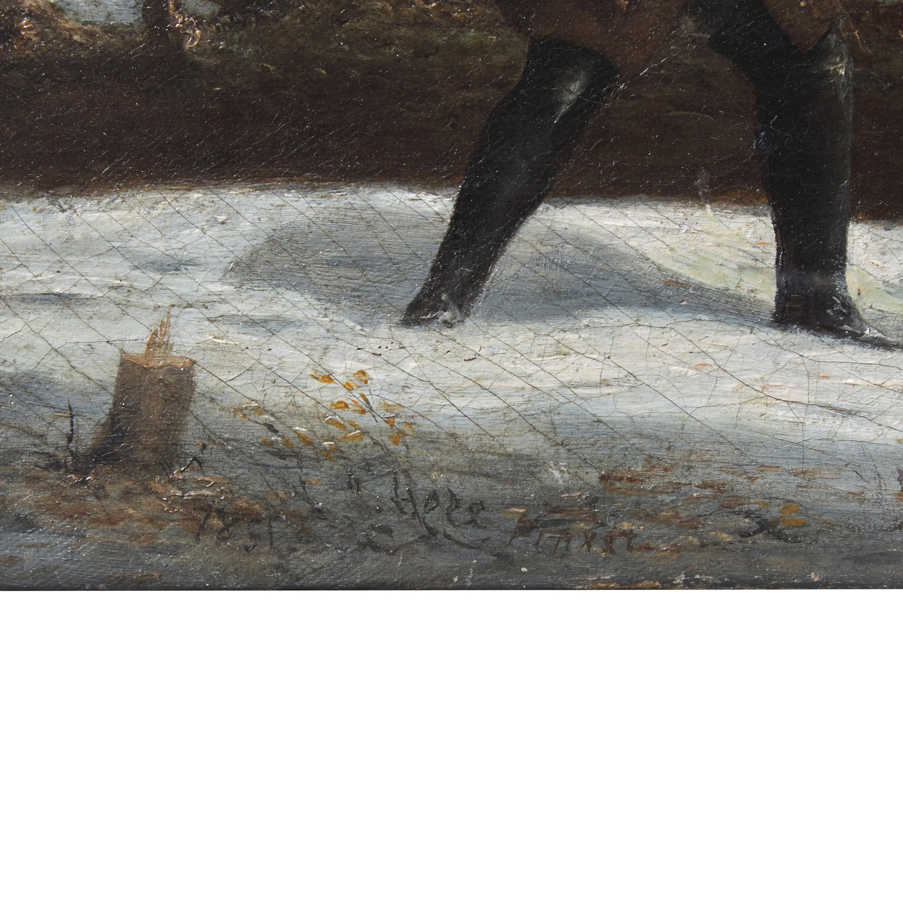 James Hope (Scottish/American, 1818/1892) — Bear Hunt in Winter , 1851